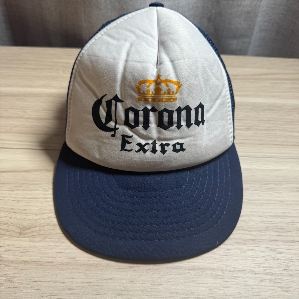 Corona Extra Trucker Hat Unisex OSFM Navy White Good Vintage Mesh Snapback Cap